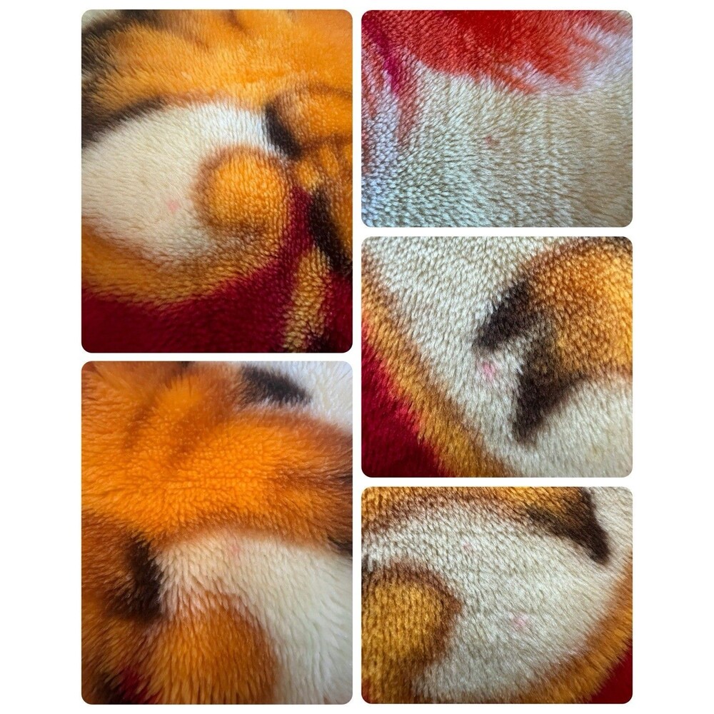 2 Sided Plush Minky Korean Style Blanket Koi Floral Double Side - Picture 10 of 16
